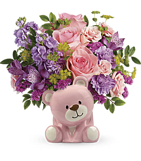 Beautiful Arrival Bear Bouquet from Rees Flowers & Gifts in Gahanna, OH